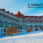 NB-14-02 - The Algonquin Resort is situated on a hill overlooking the town of St. Andrews-by-the-Sea.  Built in 1889 it made St. Andrews Canada's first seaside resort community. The hotel was destroyed by fire in 1914 but was rebuilt and reopened the following year.
